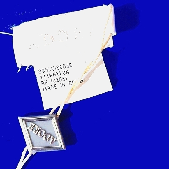 Adore Sleeveless Blue round neckline ruffle hemline Size Medium new with tag - Picture 6 of 15